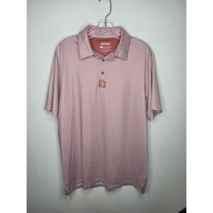 Bogey Bros Golf Get in the Hole orange white short sleeve polo shirt - medium